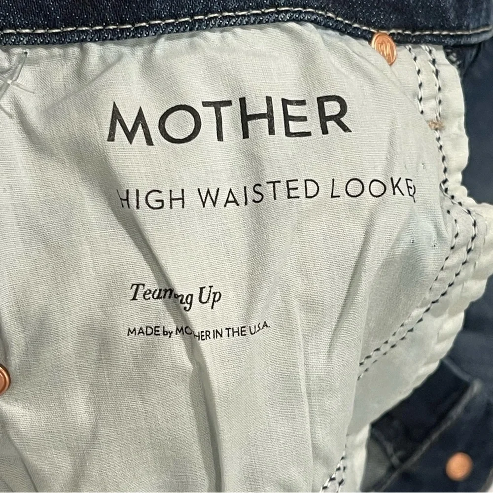 MOTHER High Waisted Looker Skinny Jeans - Teaming Up - Sz - 26